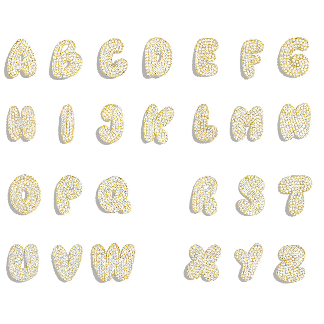 Viral 14K Gold Plated Balloon Letter Necklace