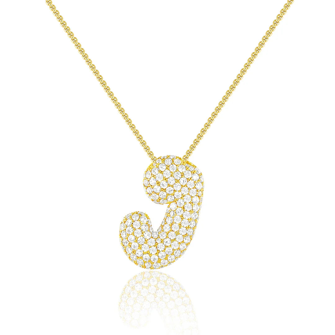Viral 14K Gold Plated Balloon Letter Necklace