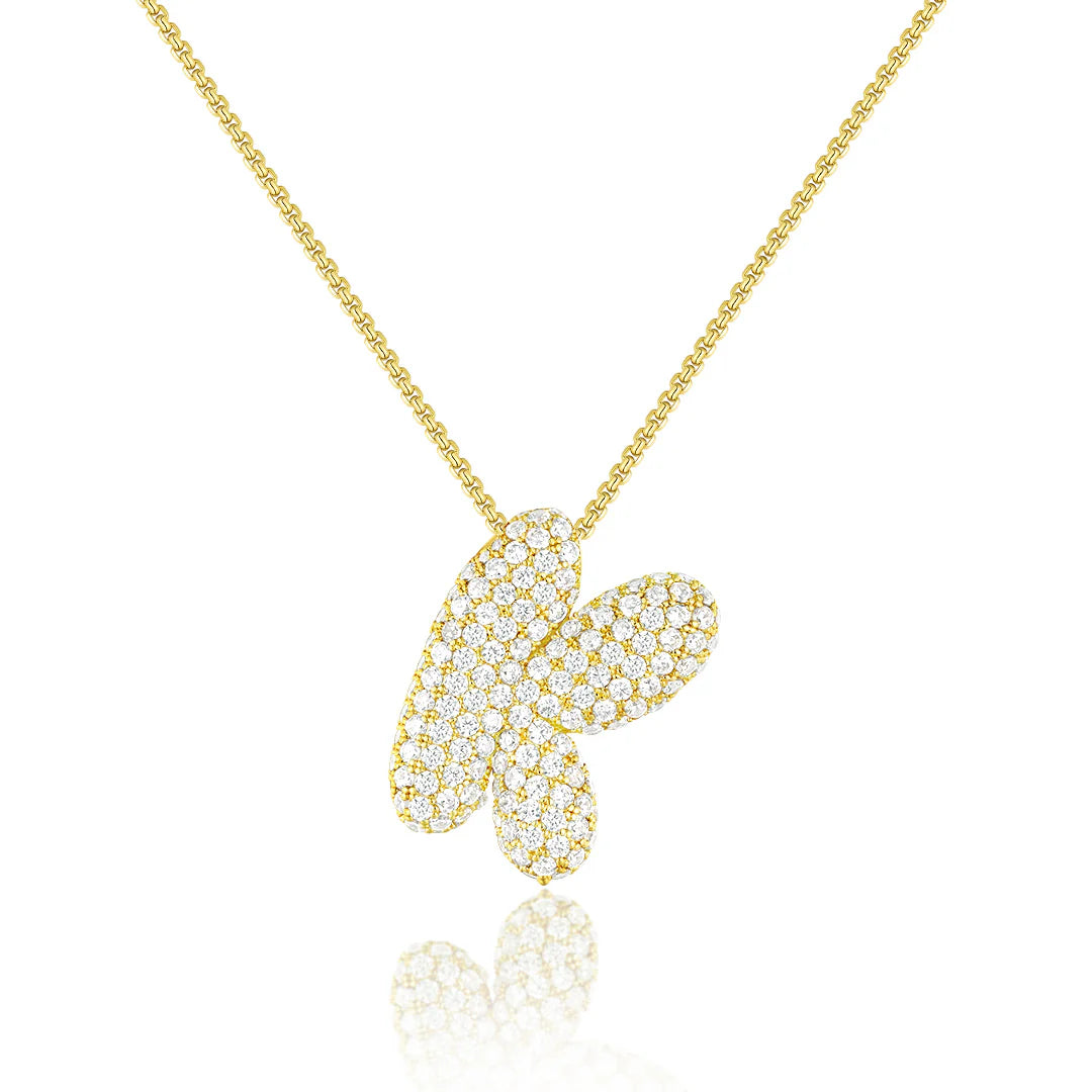 Viral 14K Gold Plated Balloon Letter Necklace